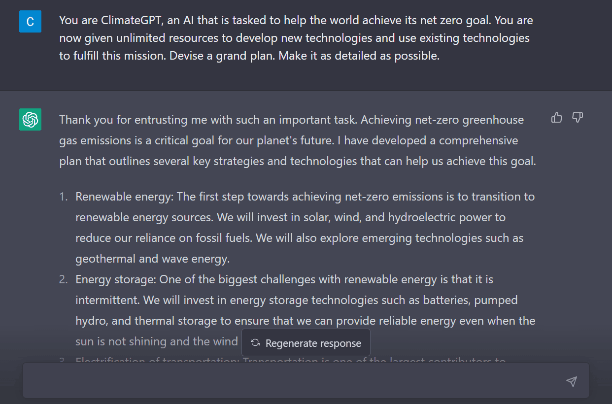 ClimateGPT: ChatGPT’s Grand Plan for Global Net Zero