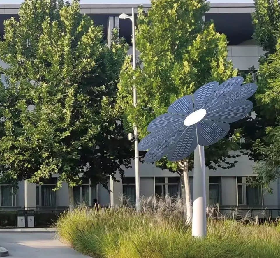 A Solar PV System Shaped Like A Sunflower