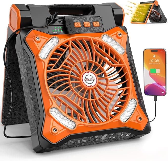 KITWLEMEN Upgraded Solar Camping Fan Review: Stay Cool, Stay Charged, Stay Off-Grid 🌞💨