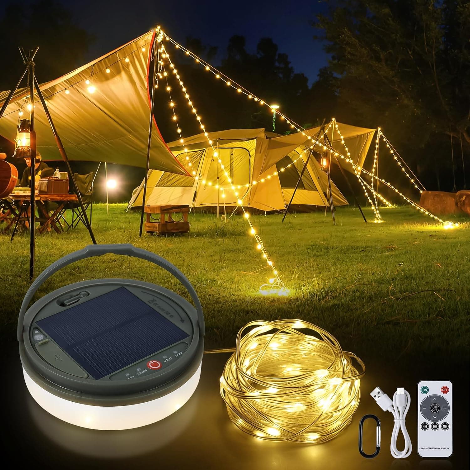 This 4-in-1 Solar Camping String Light Is the Most Thoughtful Outdoor Lighting Gadget I’ve Used