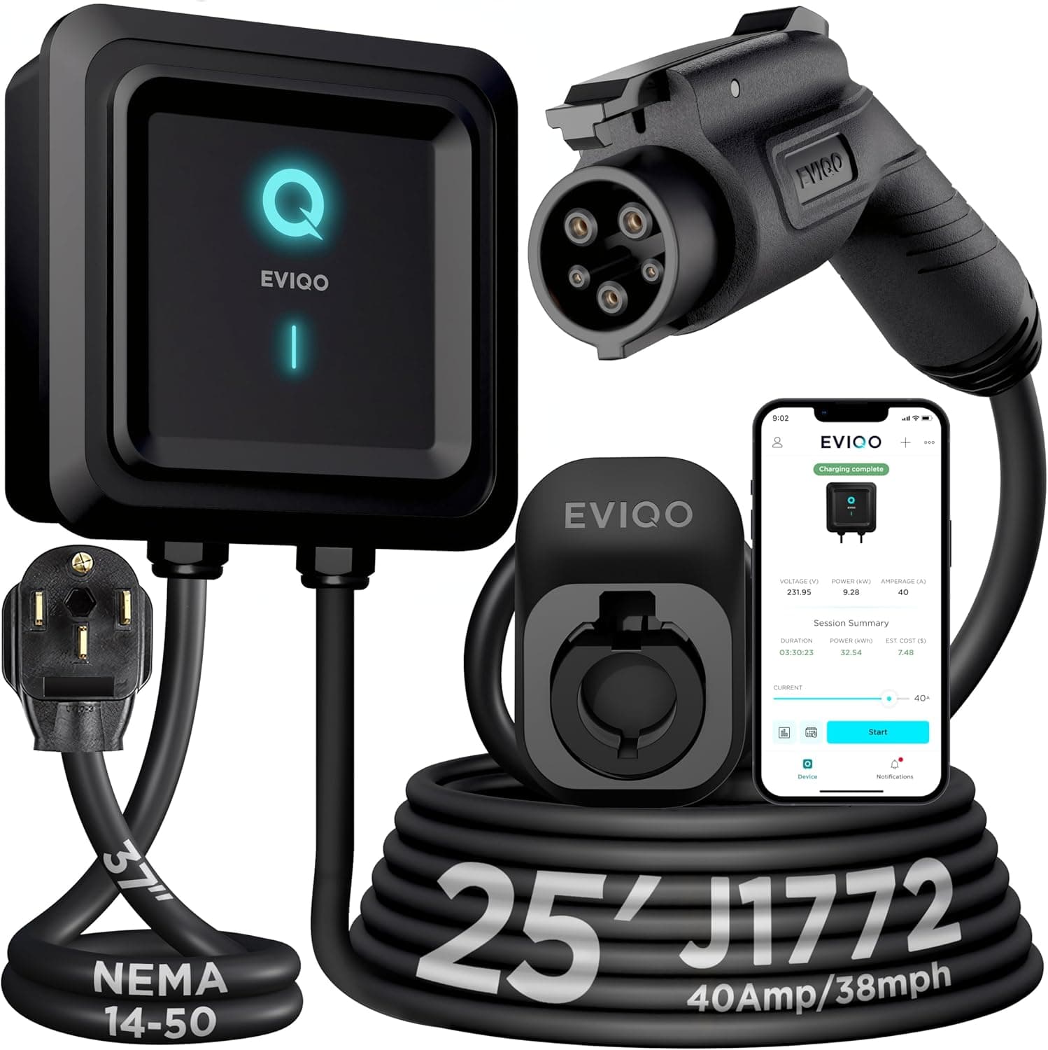 This EVIQO Level 2 EV Charger Is the Sweet Spot for Fast, Smart Home Charging
