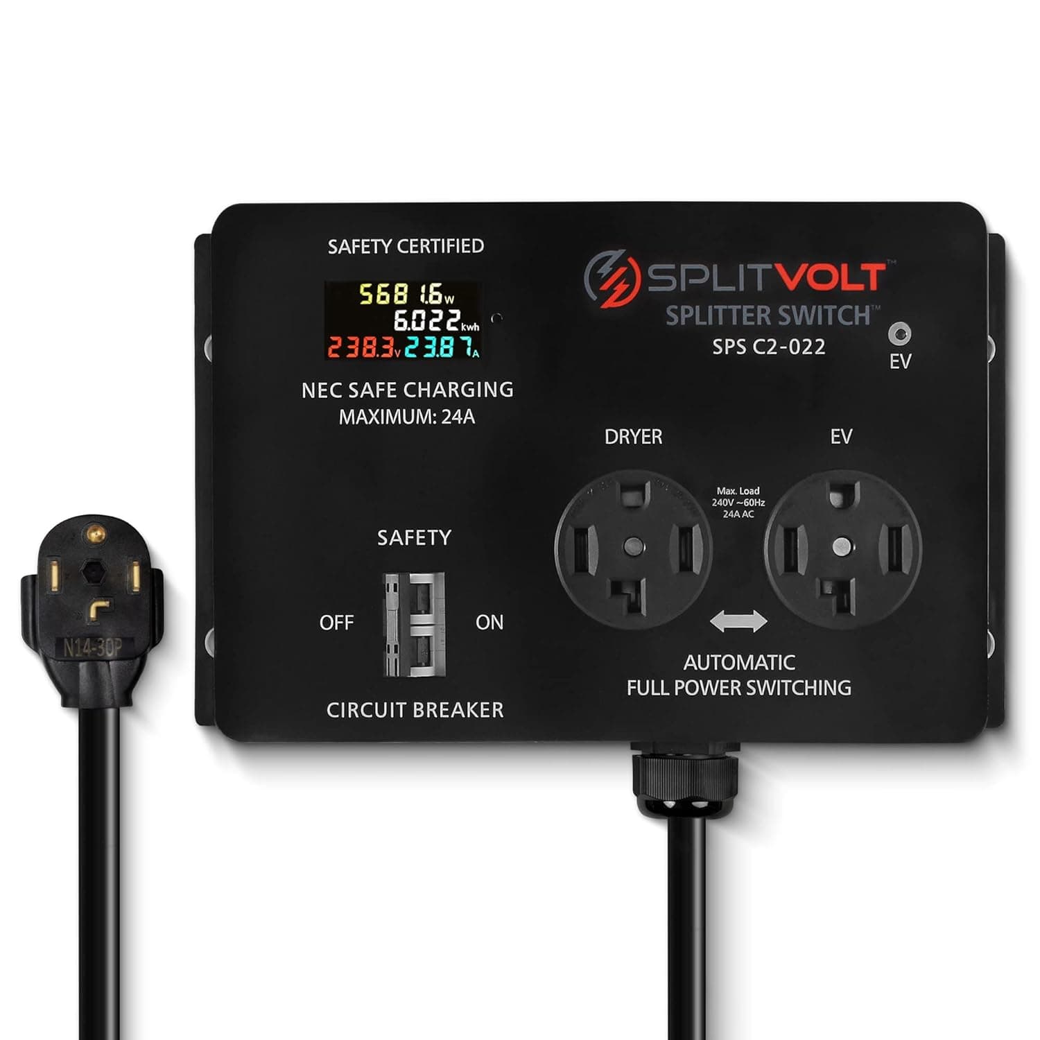 Splitvolt NEMA 14-30 Splitter Switch: Charge Your EV Without Installing a New Circuit