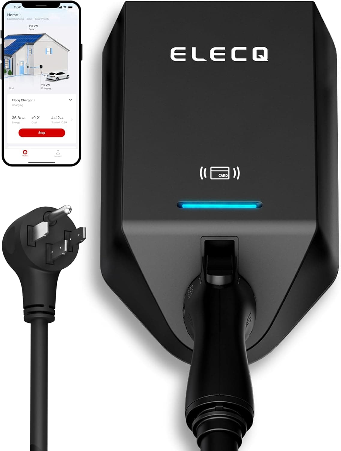 ELECQ Smart Level 2 EV Charger: Solar Ready, Load Balancing & Future-Proof Home Charging