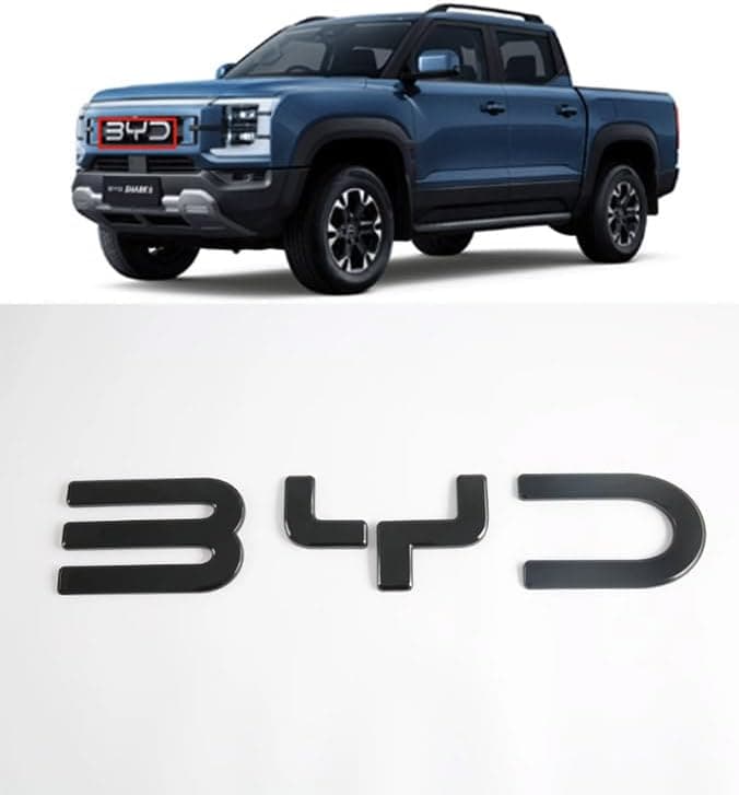 BYD Shark Front Grille Letter Emblem (Gloss Black): Clean OEM+ Styling Upgrade
