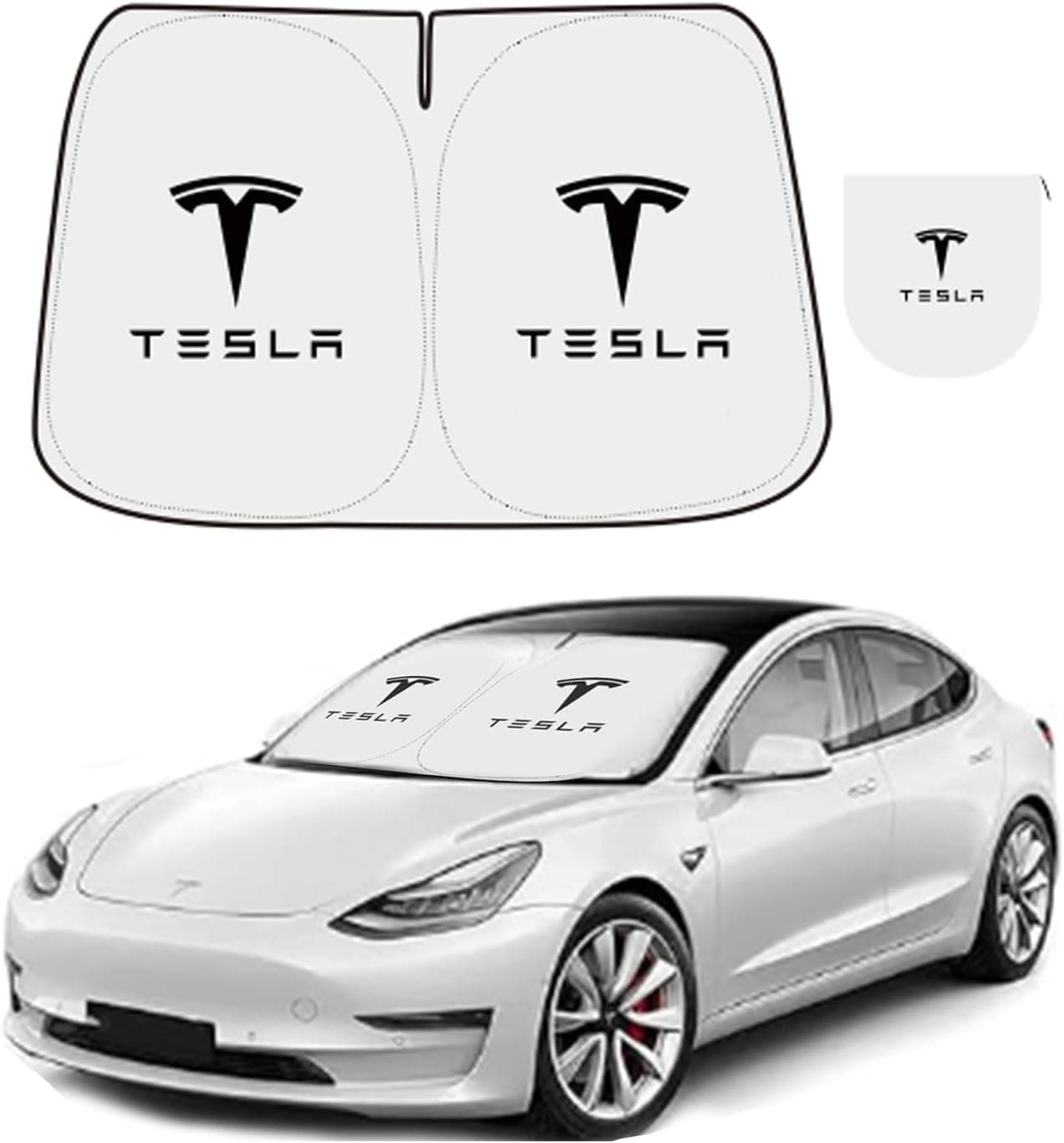 300T Tesla Sunshade for Model Y & Model 3: Keep Your Cabin Cooler, Protect Your Interior