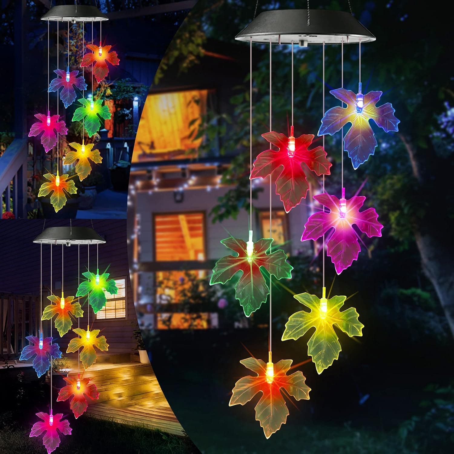 These Solar Wind Chimes Turn Your Garden Into a Light Show at Night