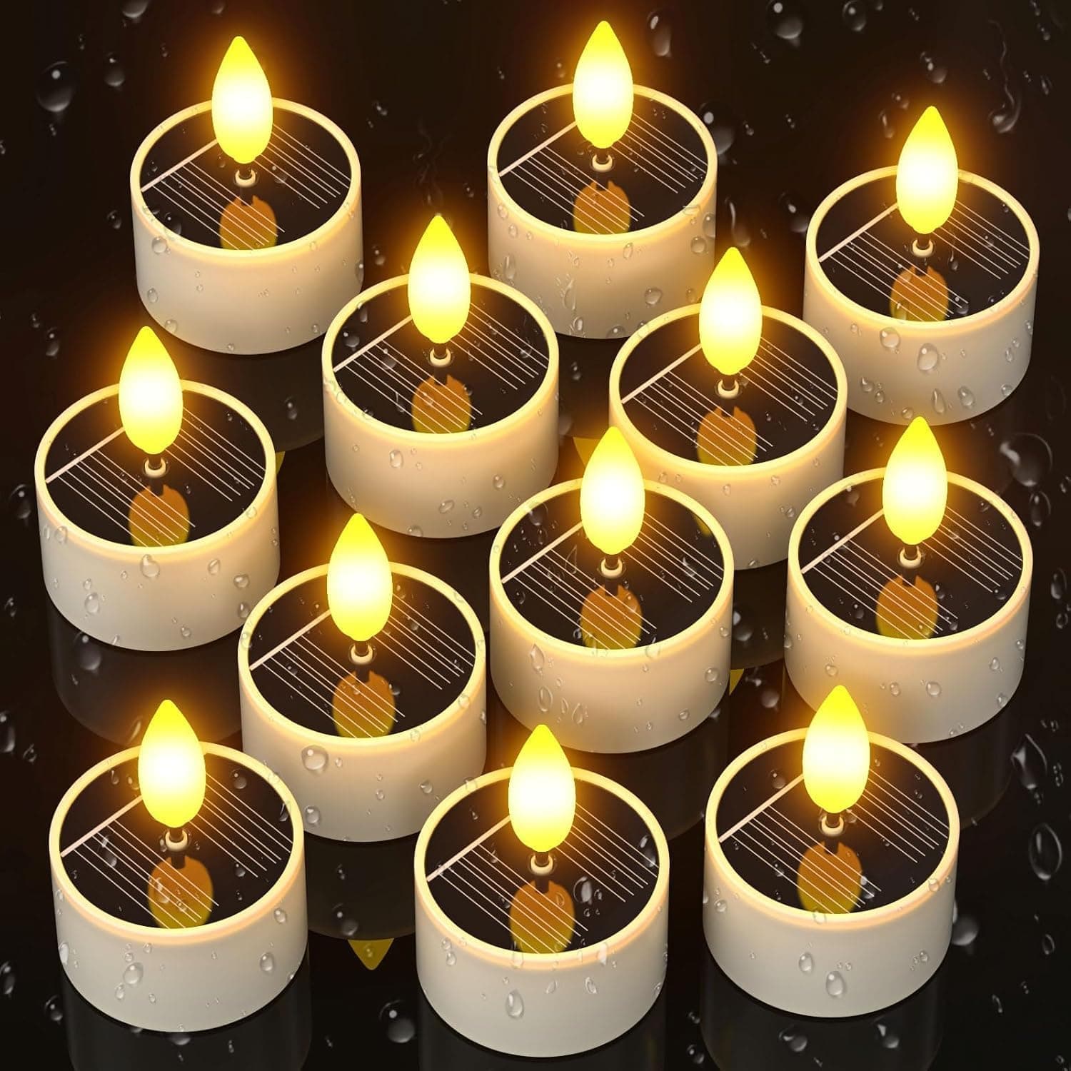 These Tiny Solar Tea Lights Automatically Turn On Every Night