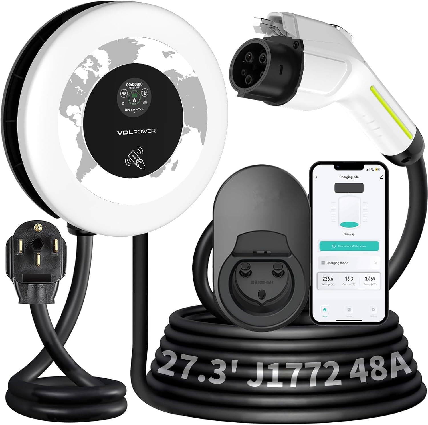 VDLPOWERVP 50A Level 2 EV Charger Review: Fast Home Charging With WiFi and a Seriously Long Cable