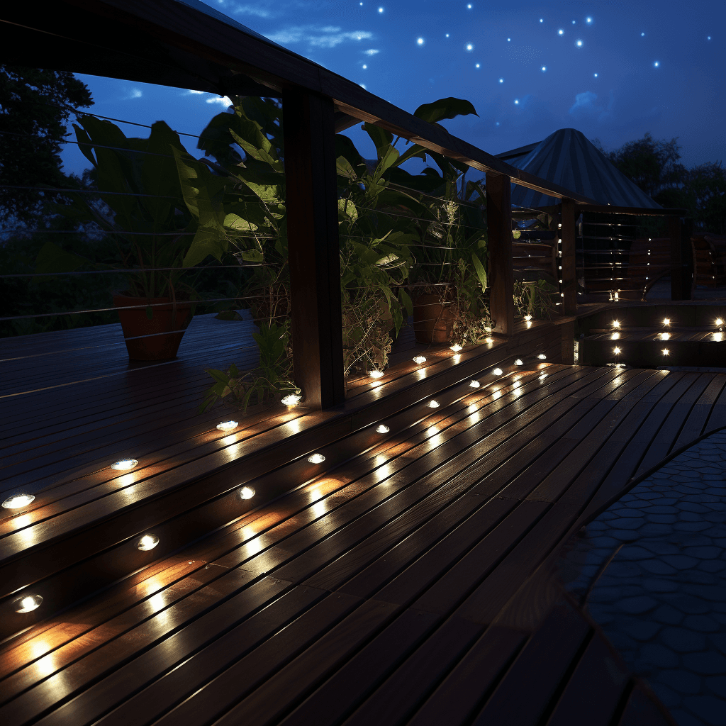 Solar-powered Deck Lights
