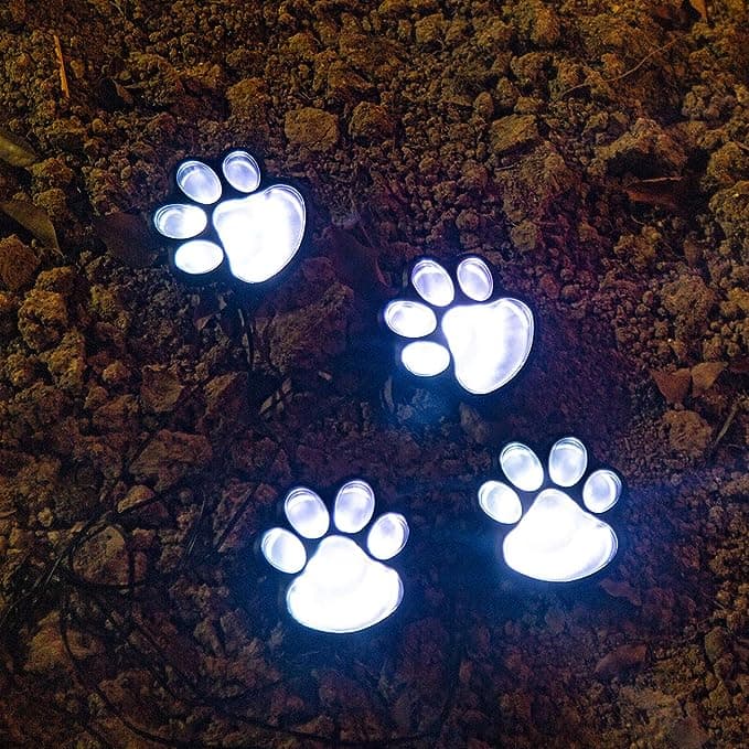 Reviewed: Elnsivo Paw Print Solar Outdoor Lights