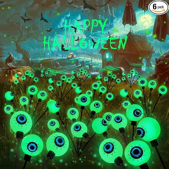 These Solar Halloween Eyeball Lights Turn Your Yard Into a Creepy, Smart Display