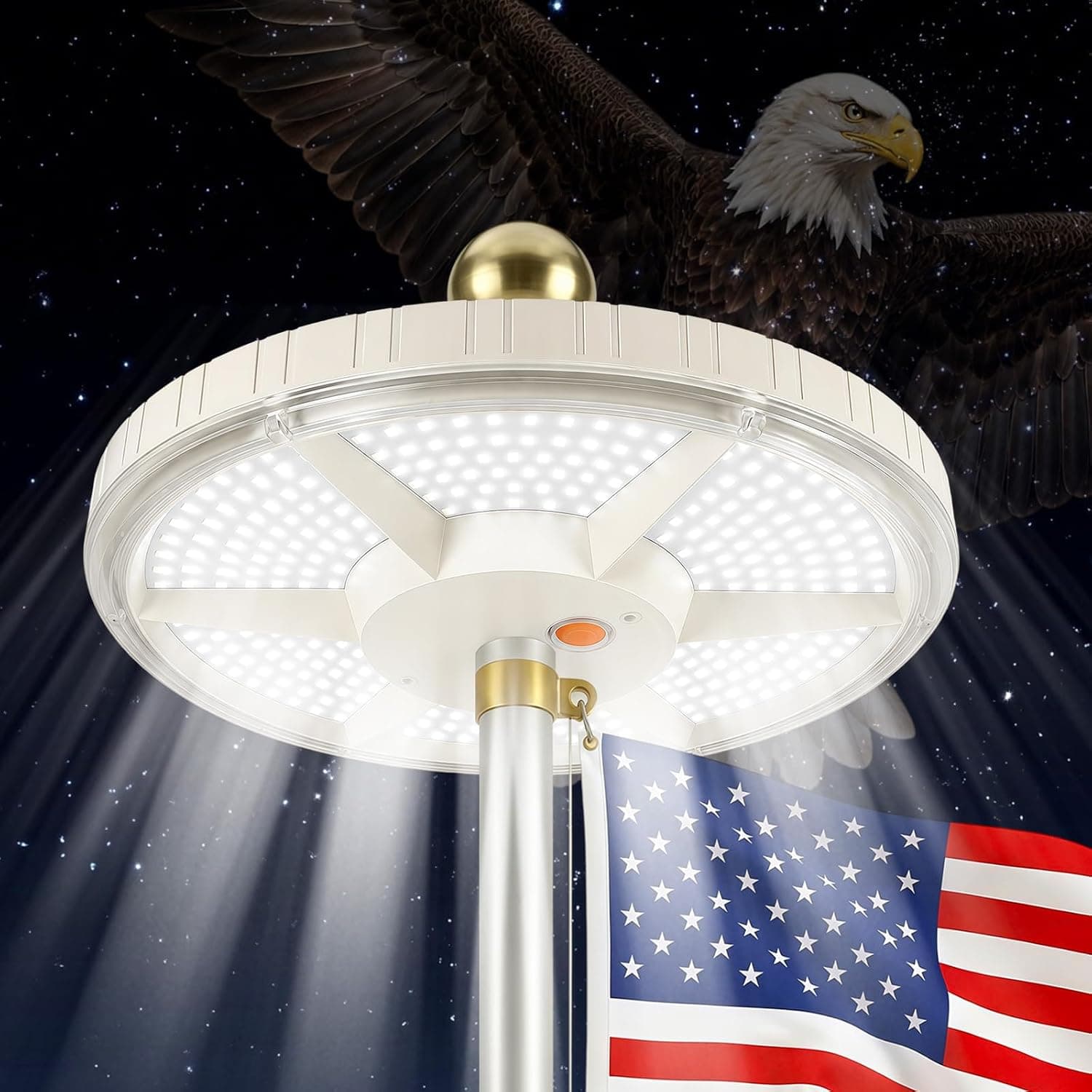 This Solar Flagpole Light Makes Sure Your Flag Never Disappears After Sunset